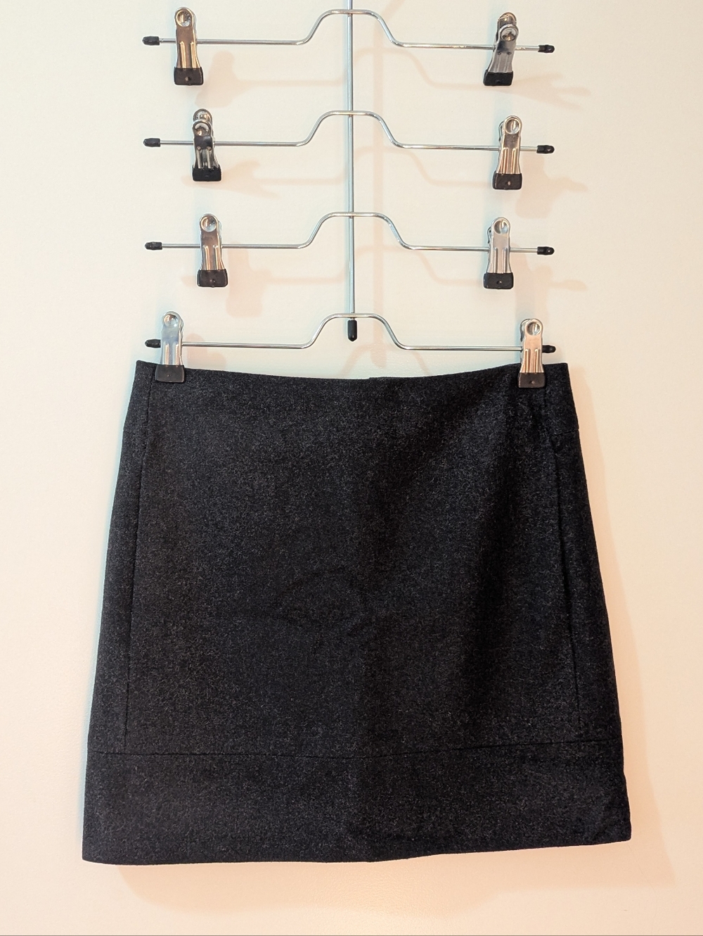 J. Crew Black Wool Mini Skirt - Clean A-Line
